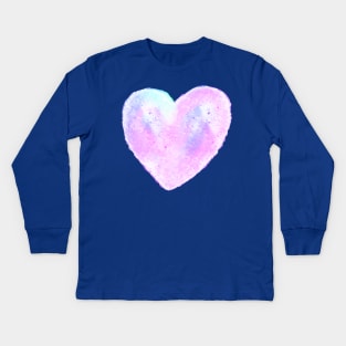 Pastel pink ice heart Kids Long Sleeve T-Shirt